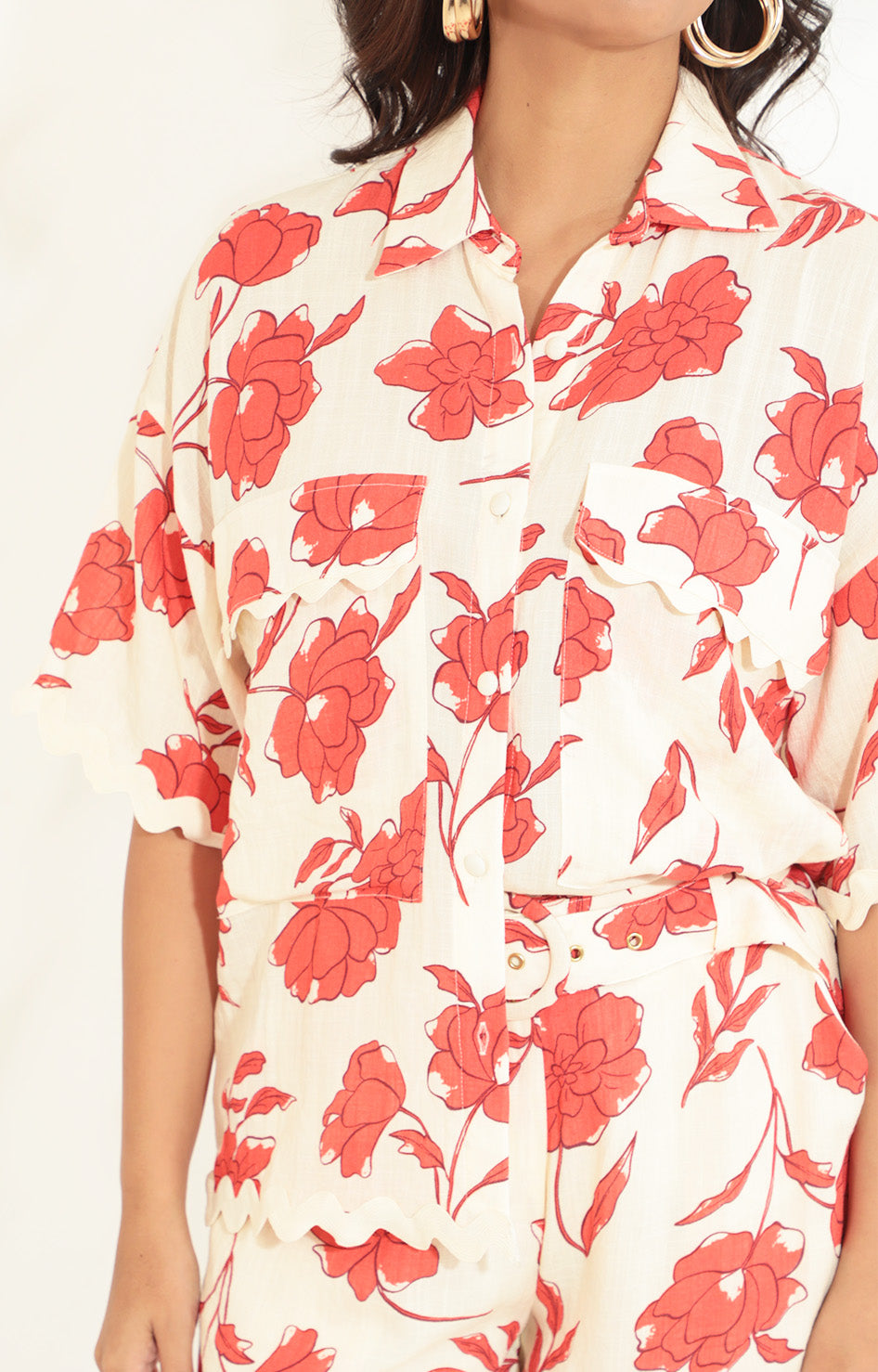 Conjunto beige con flores - CONJUNTO Boutiquemirel 