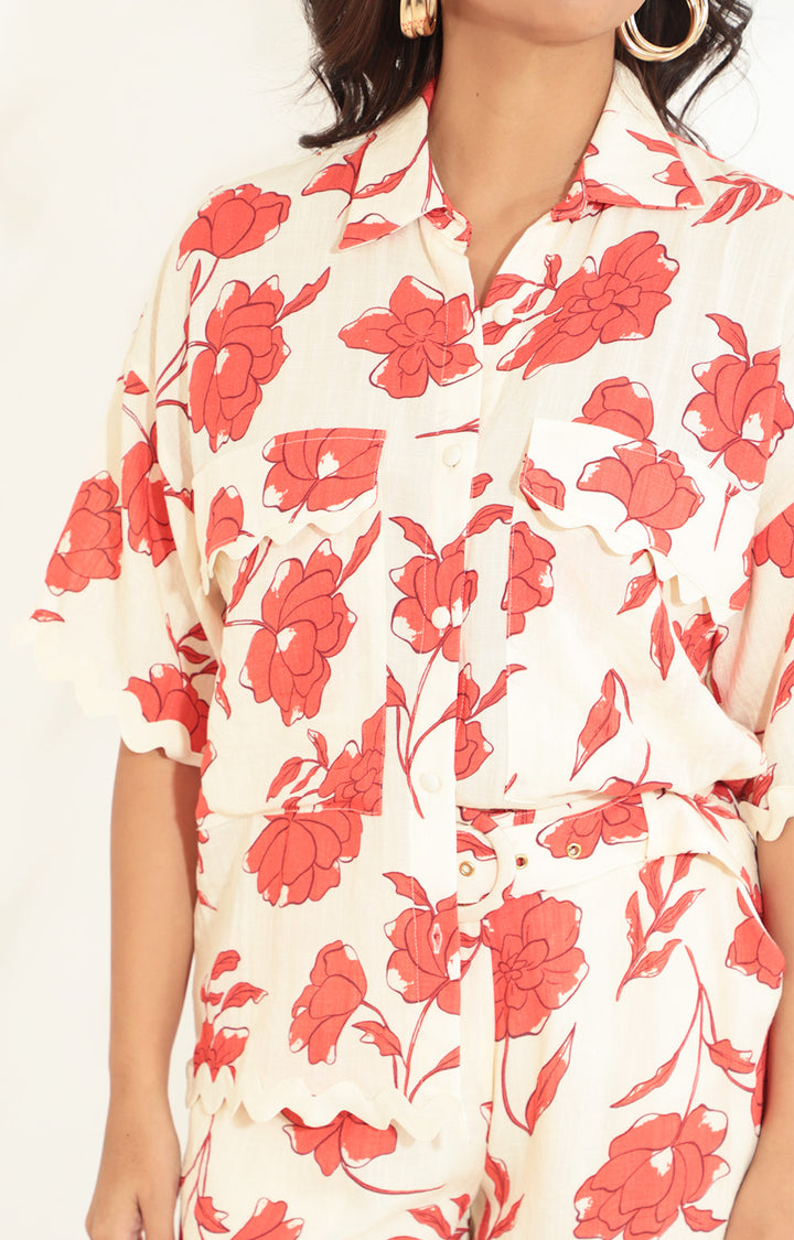 Conjunto beige con flores - CONJUNTO Boutiquemirel 