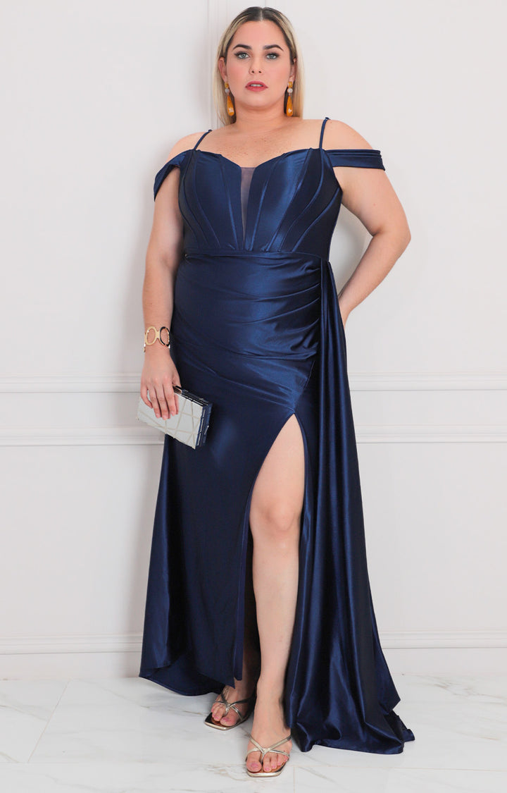 Vestido largo de tirantes - VESTIDO LARGO CURVY Boutiquemirel 