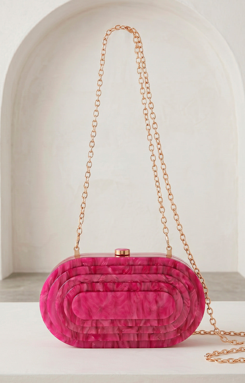 Clutch ovalado con efecto marmolado - BOLSAS Boutiquemirel 