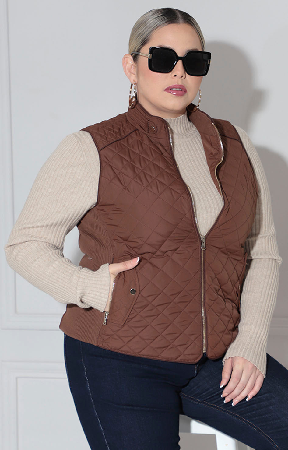 Chaleco café