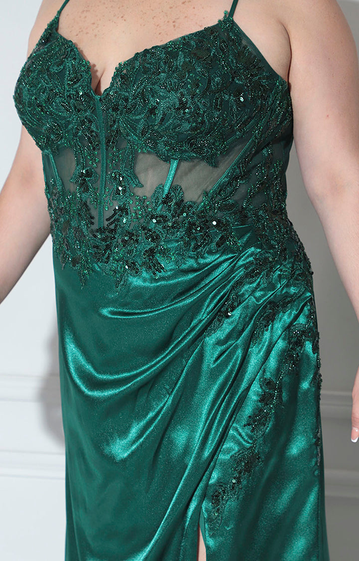 Vestido verde de gala
