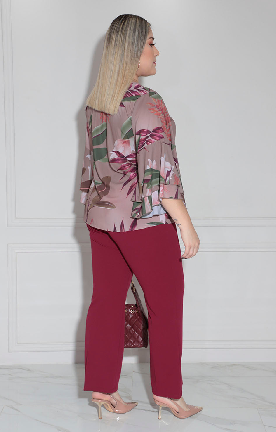 Conjunto vino flower