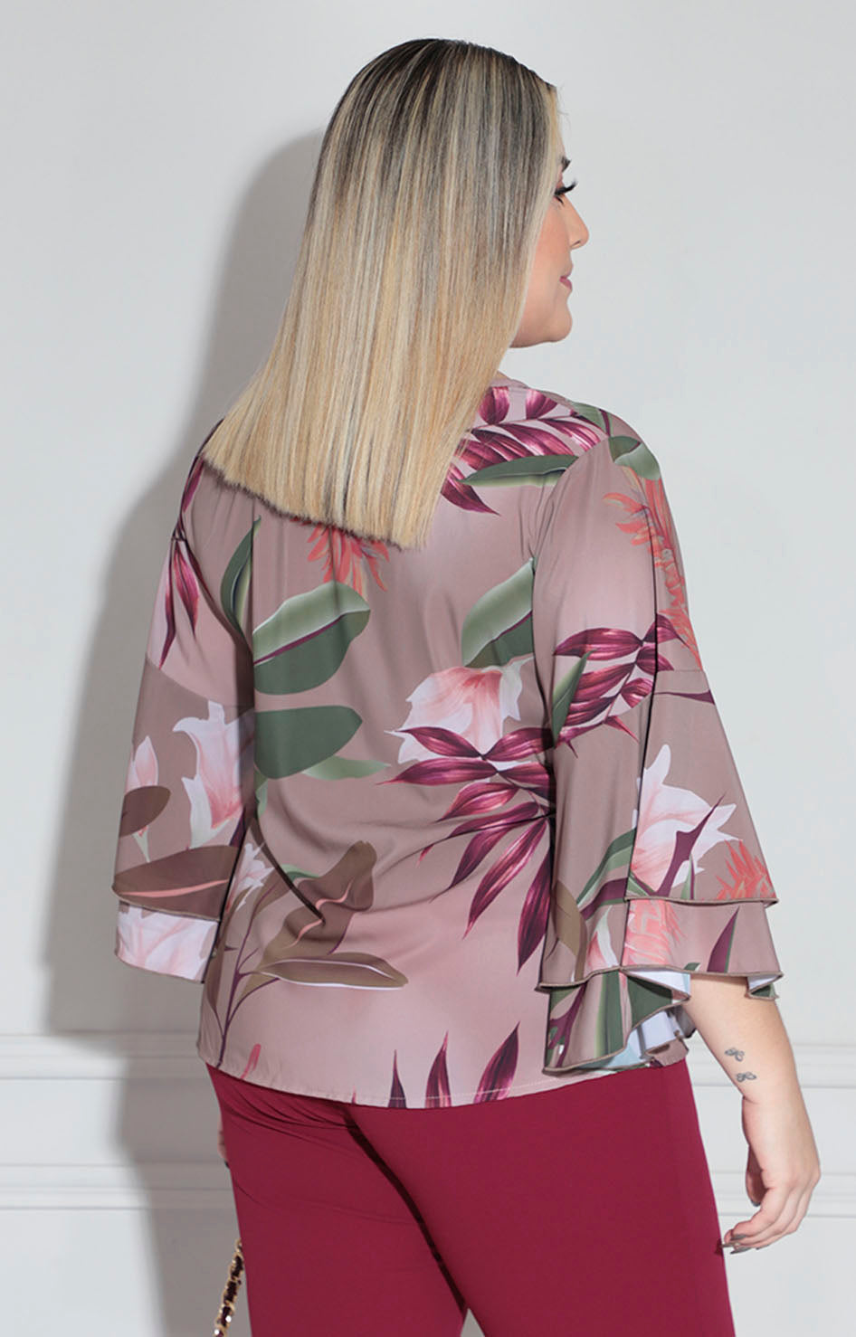 Conjunto vino flower