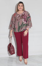 Conjunto vino flower - CONJUNTO XL Boutiquemirel 