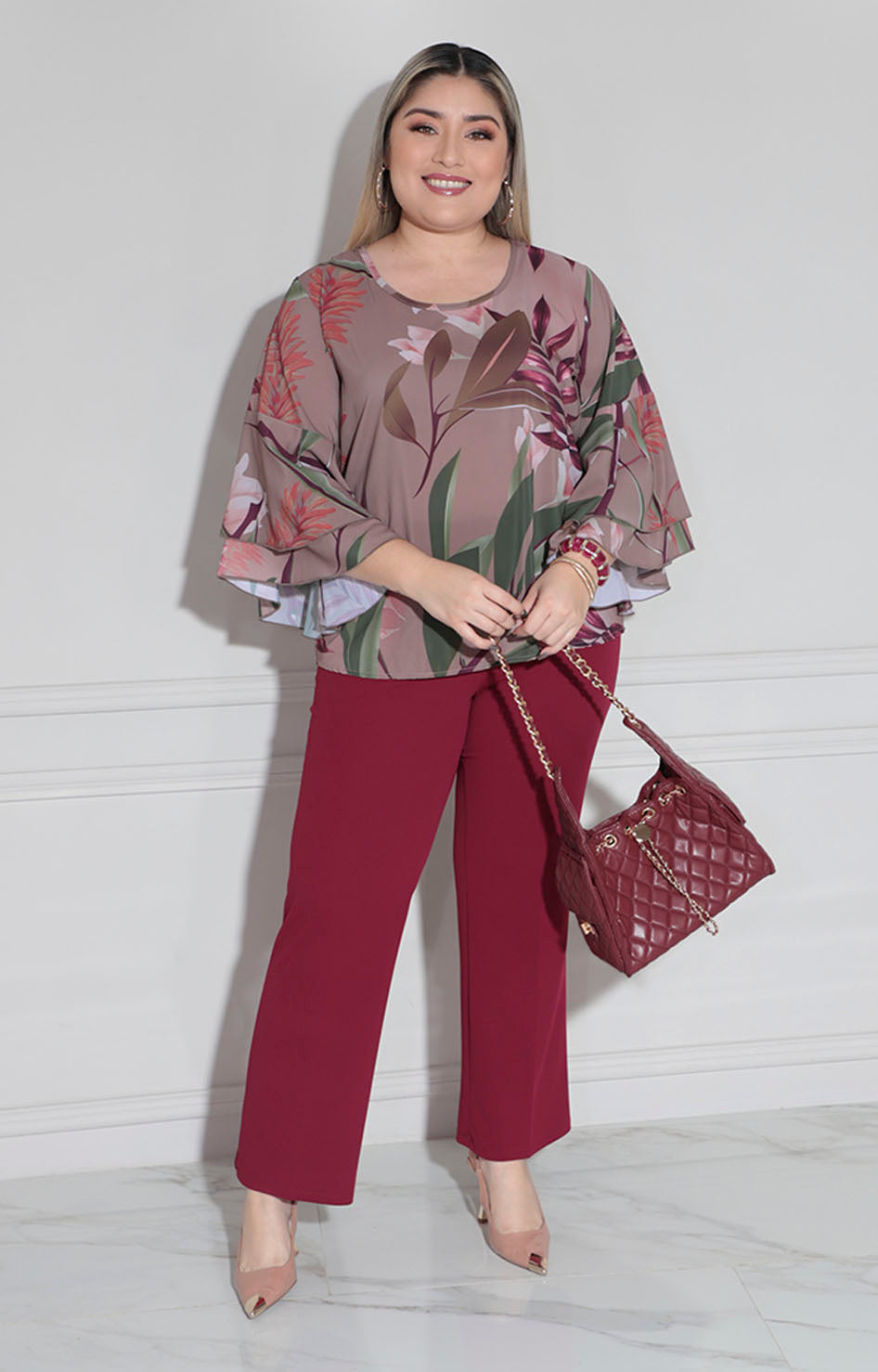 Conjunto vino flower