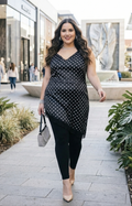 Blusa  negro polka-dots - BLUSAS CURVY Boutiquemirel 