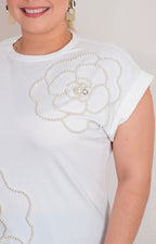 Blusa floral con aplicaciones - BLUSAS CURVY Boutiquemirel 