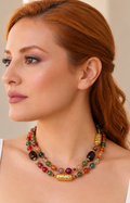 Set de Collar de Piedra Natural Multicolor