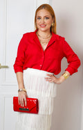 Blusa camisera roja