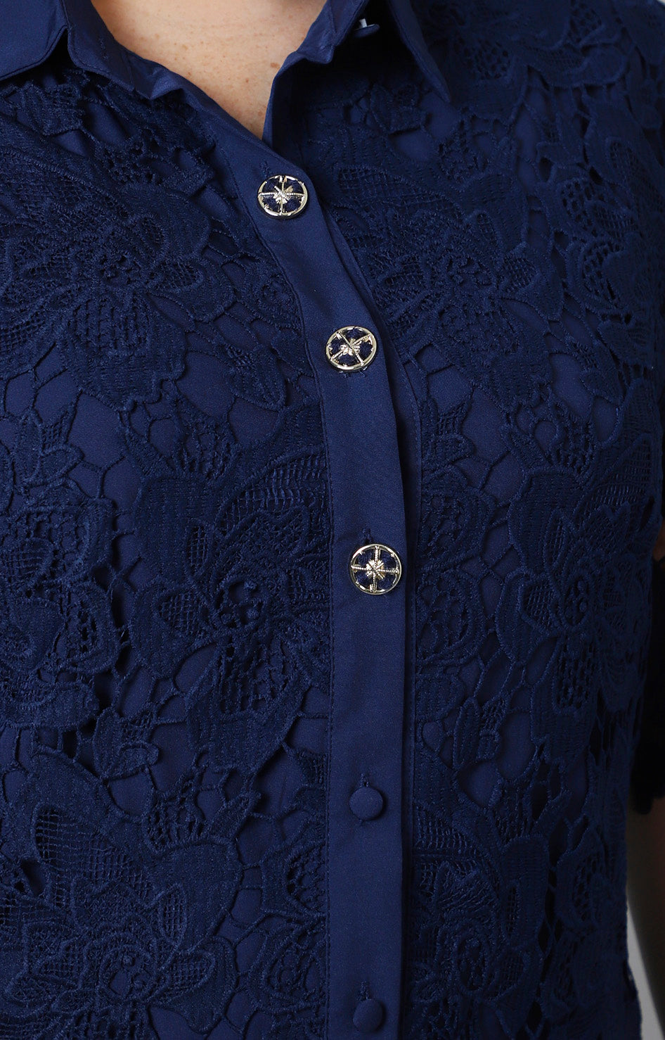 Conjunto camisero de guipur