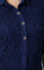 Conjunto camisero de guipur