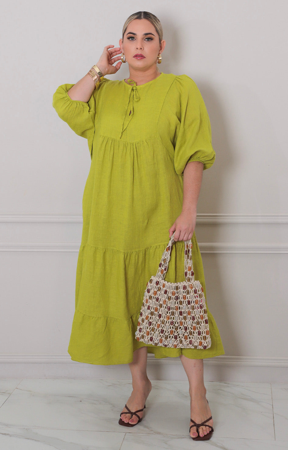 Vestido verde liso - VESTIDO CORTO CURVY Boutiquemirel 