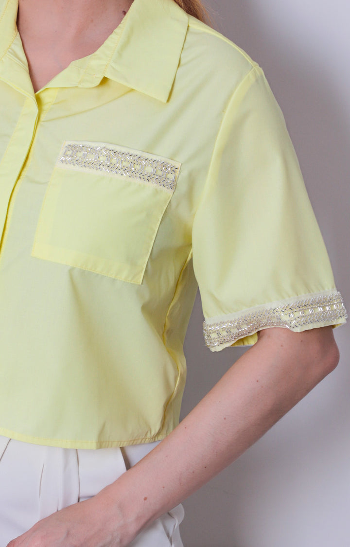 Blusa lisa con brillo - BLUSAS REGULAR Boutiquemirel 