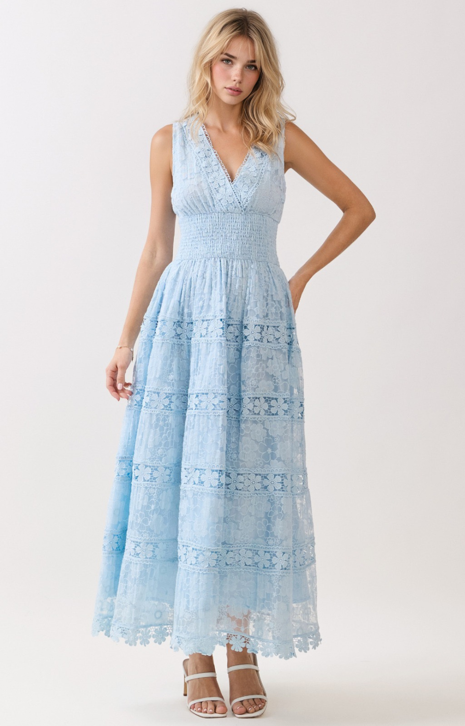 Vestido azul cielo - VESTIDO LARGO REGULAR Boutiquemirel 