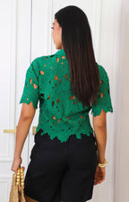 Blusa de guipur floral
