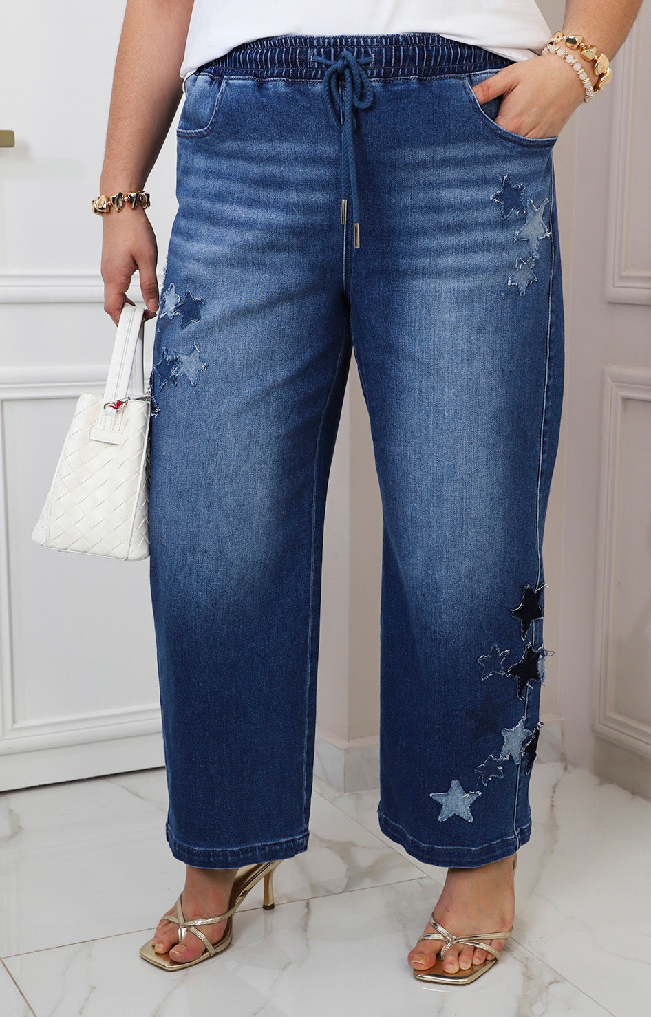Pantalón de mezclilla con estrellas