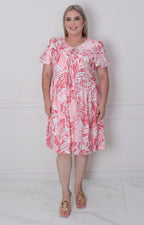 Vestido rojo estampado - VESTIDO CORTO CURVY Boutiquemirel 