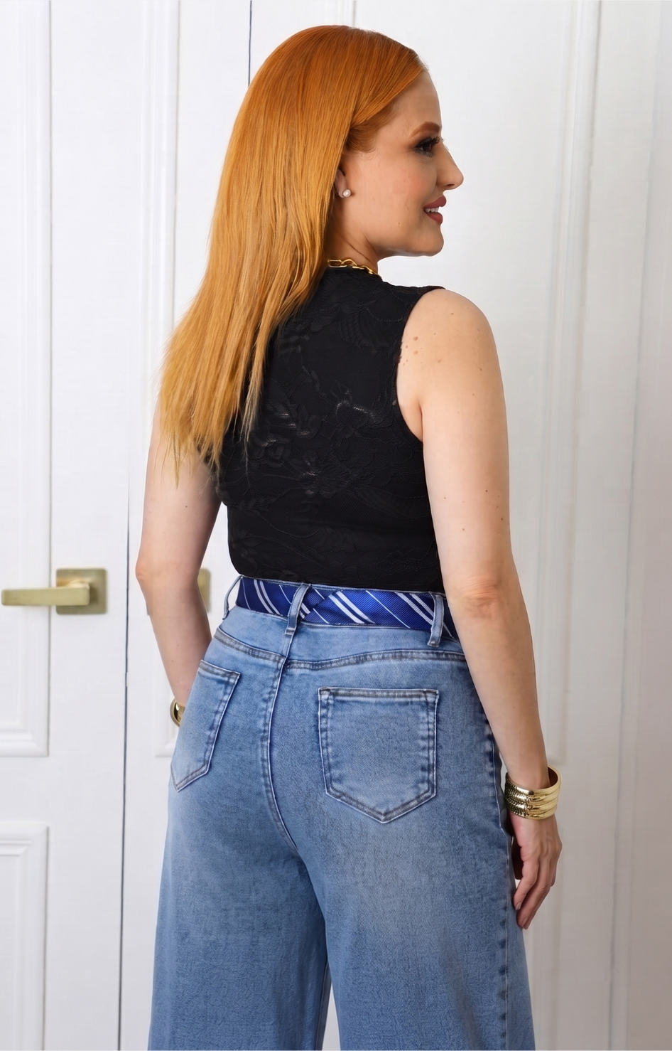 Body de encaje floral sin manga