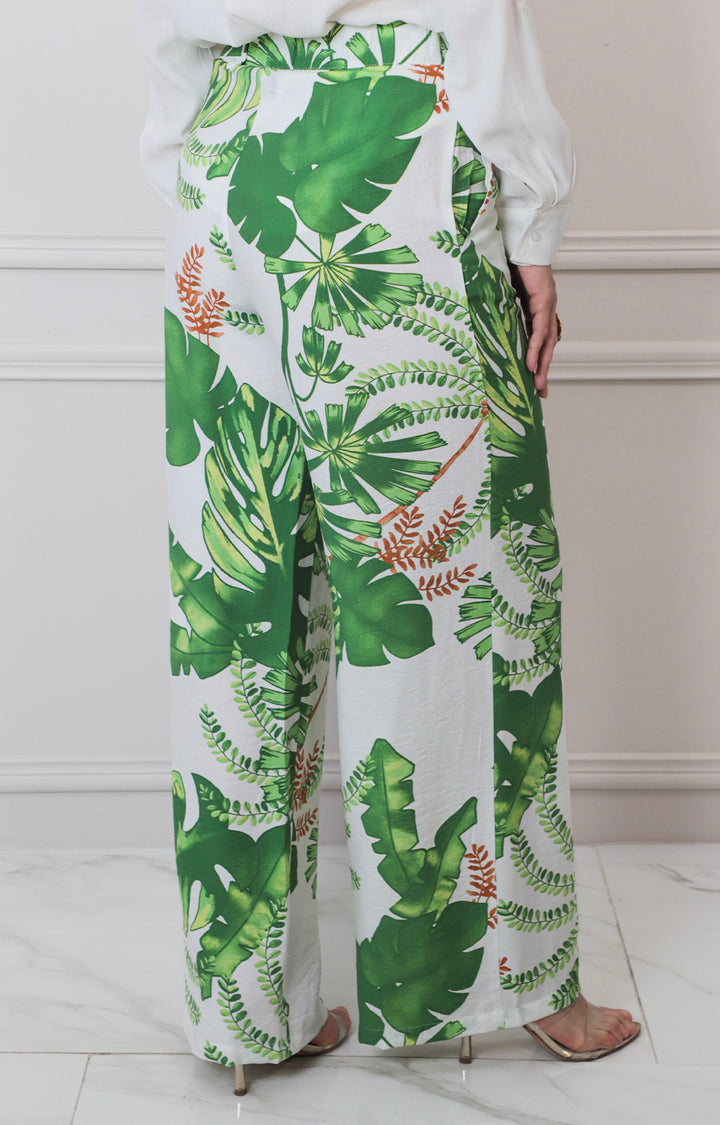 P*4-26*LULUMARI*46398P*VERDE ESTAMPADO - PANTALON REGULAR Boutiquemirel 
