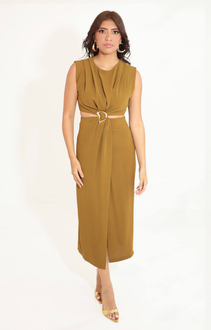 Vestido verde olivo - VESTIDO Boutiquemirel 