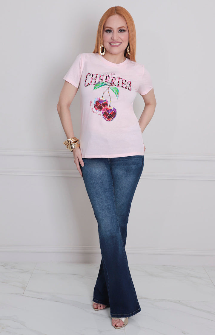 Blusa estampada cherry - BLUSAS REGULAR Boutiquemirel 