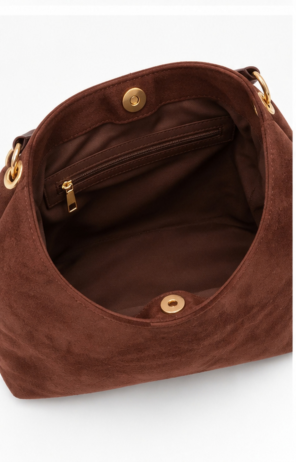 Bolsa hobo con cadena de la marca Boutiquemirel, en cuero negro con detalles de cadena dorada, diseño elegante y moderno.