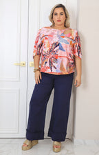 Blusa estampada palmera