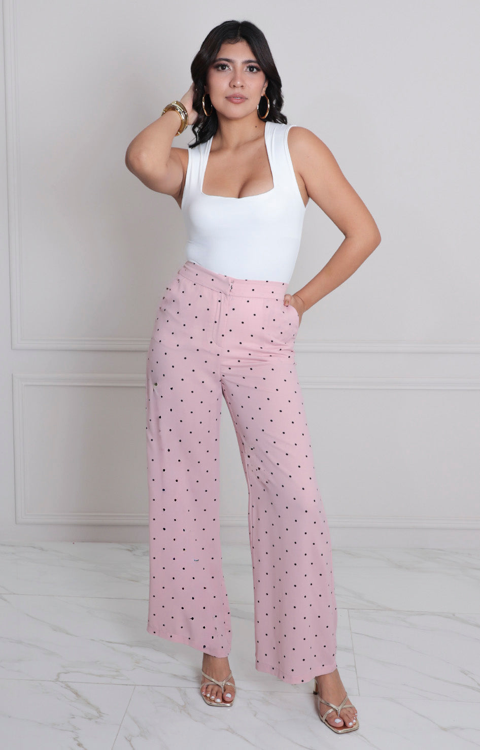 Pantalòn rosa estampado - PANTALON MEZCLILLA REGULAR Boutiquemirel 