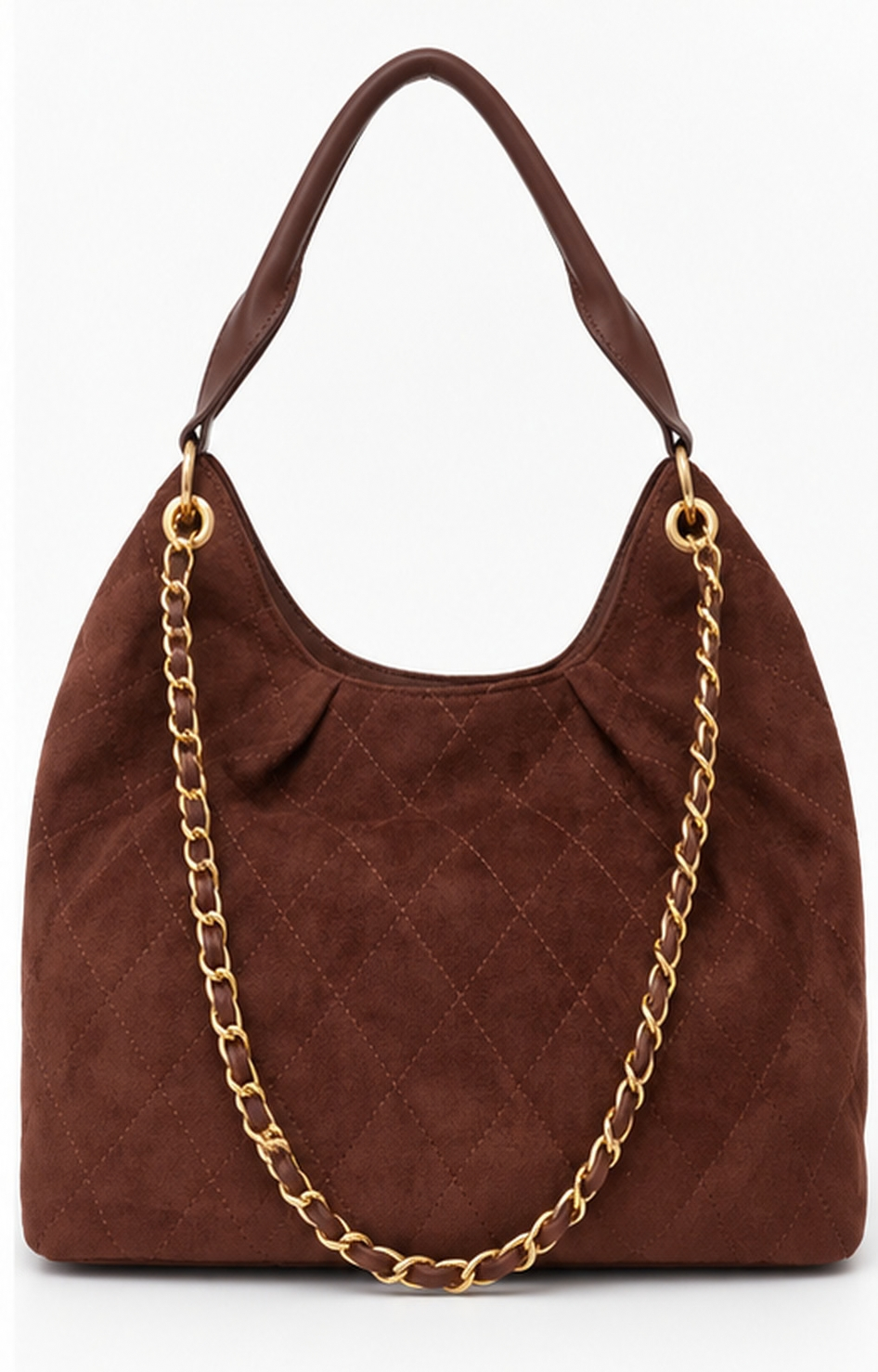 Bolsa hobo con cadena de la marca Boutiquemirel, en color neutro, con asas de cadena y diseño moderno.