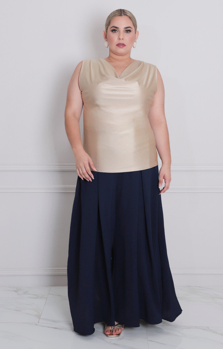 B*3-26*TEXTIL*M2449*BEIGE - BLUSAS CURVY Boutiquemirel 