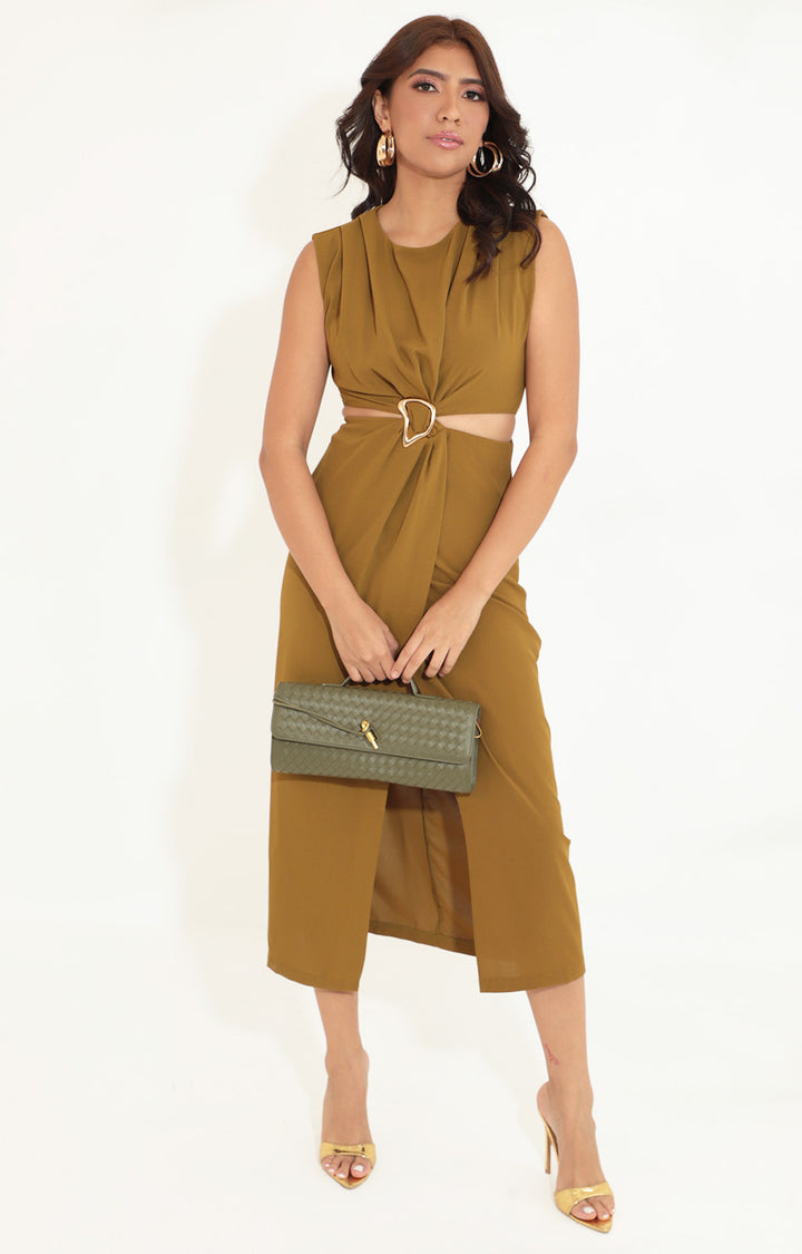 Vestido verde olivo - VESTIDO Boutiquemirel 