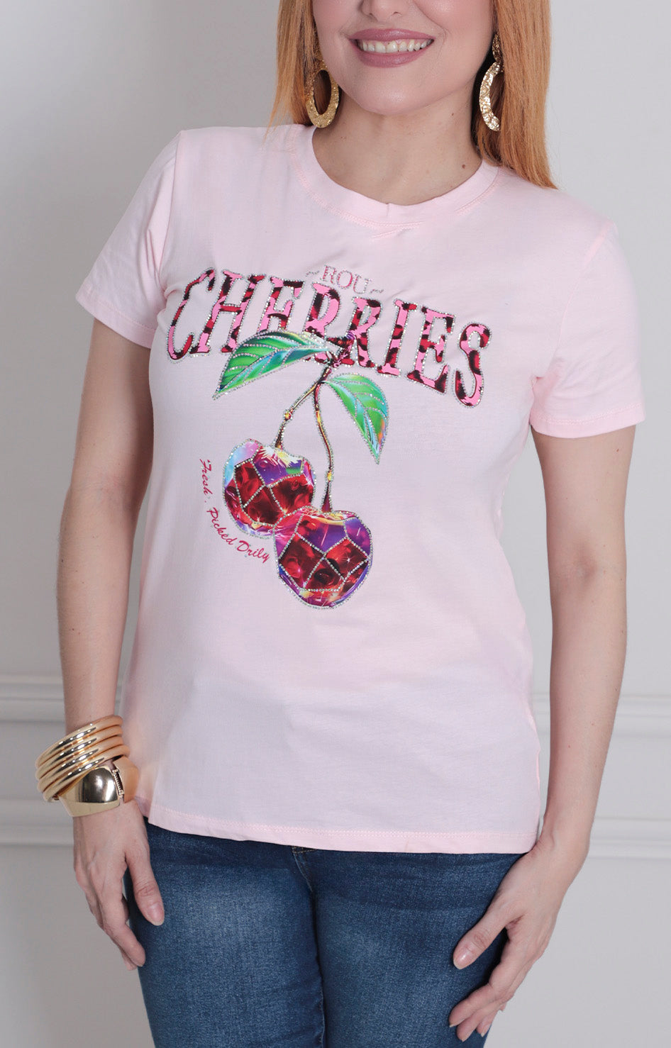 Blusa estampada cherry - BLUSAS REGULAR Boutiquemirel 