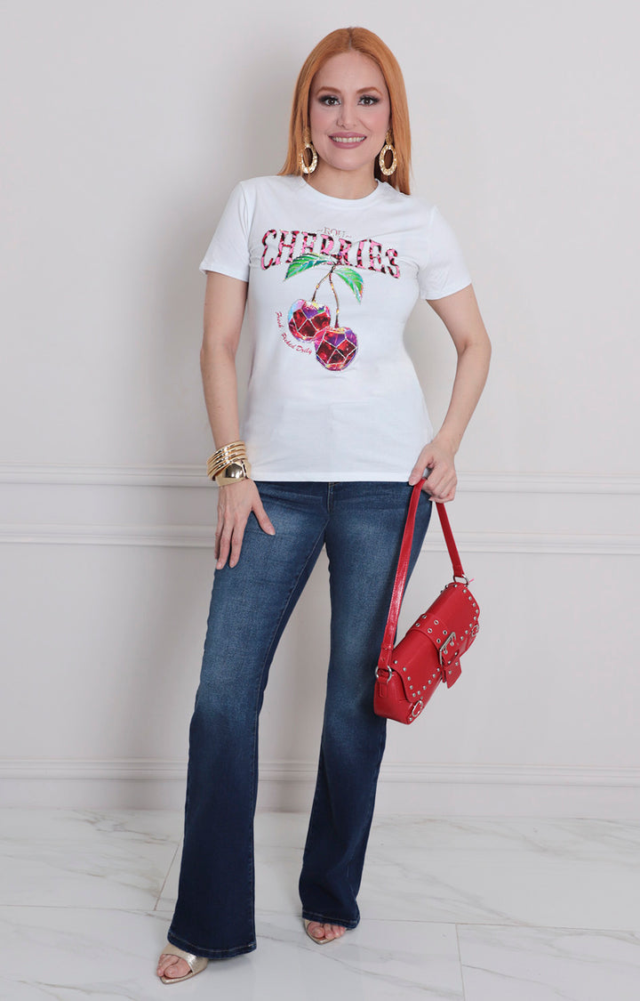 Blusa estampada cherry - BLUSAS REGULAR Boutiquemirel 