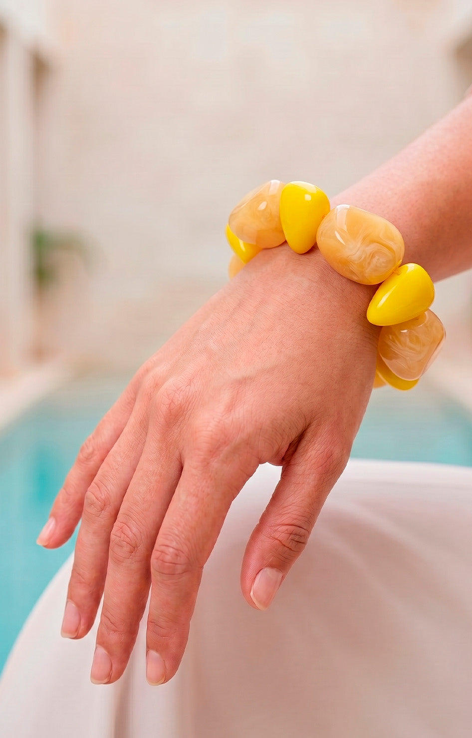 Pulsera elástica de cuentas ovaladas - PULSERAS Boutiquemirel 