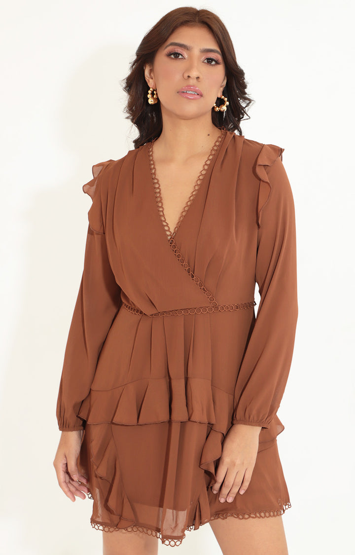 Vestido café - VESTIDO Boutiquemirel 