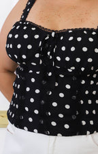 Blusa de tirantes polka dots