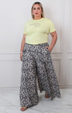 Pantalon azul marino estampado - PANTALON CURVY Boutiquemirel 
