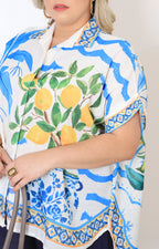 Blusa estampada de botones