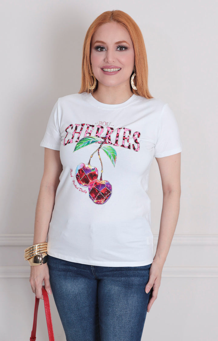 Blusa estampada cherry - BLUSAS REGULAR Boutiquemirel 