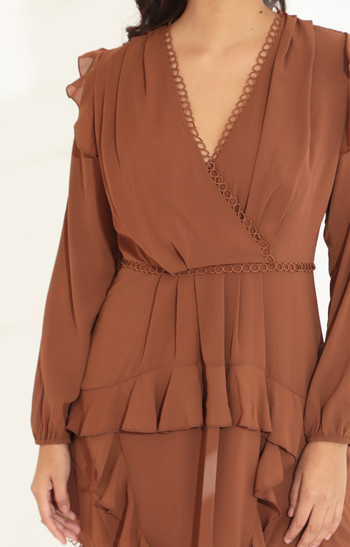 Vestido café - VESTIDO Boutiquemirel 