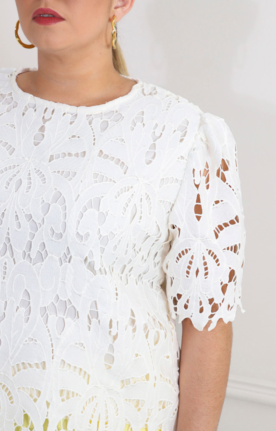 Blusa de guipiur con mangas