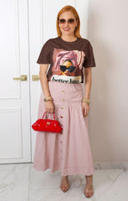 Blusa gráfica con brillos
