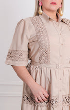 Vestido largo con guipiur - VESTIDO LARGO CURVY Boutiquemirel 