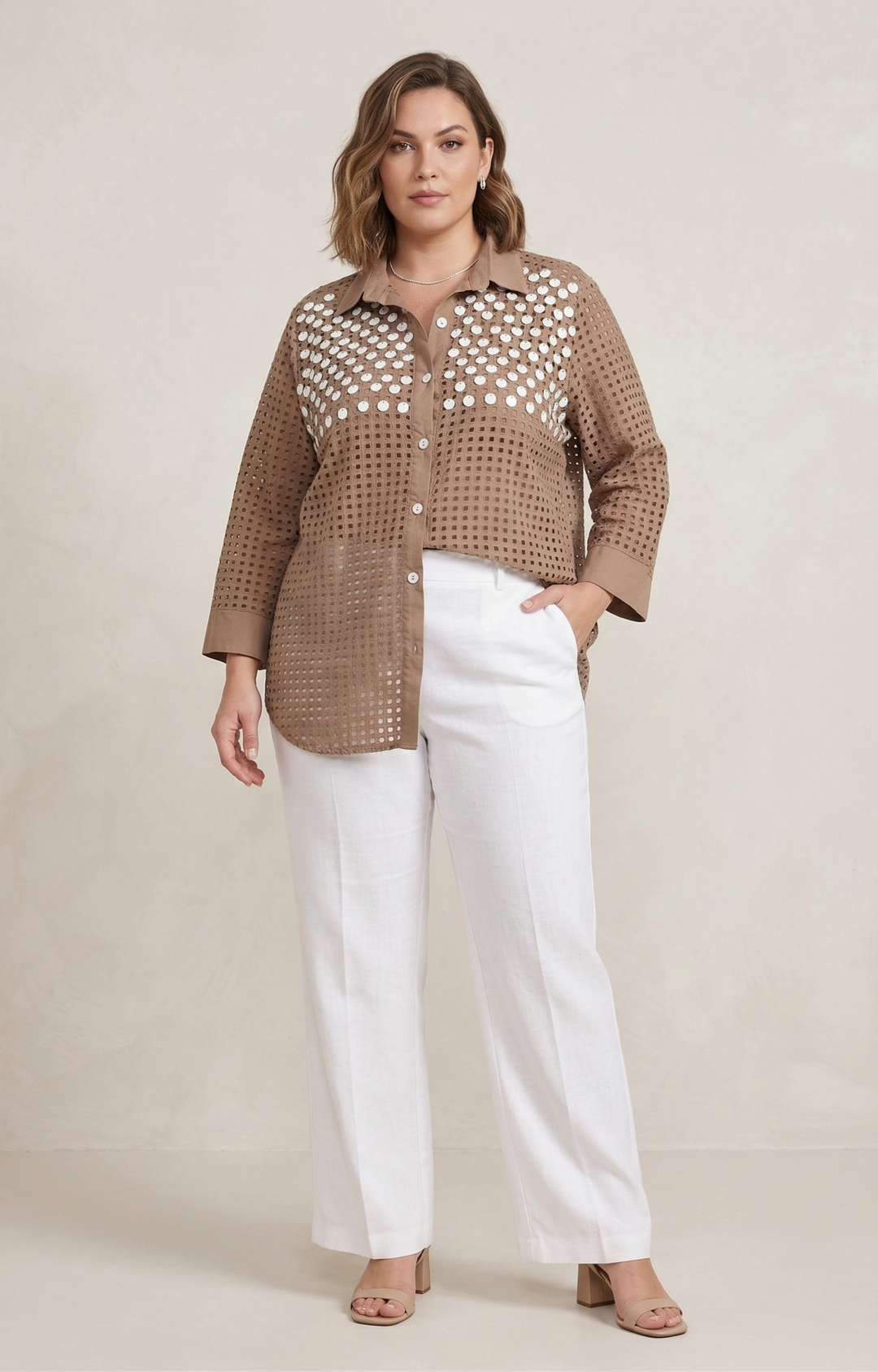 Blusa cafe - BLUSAS CURVY Boutiquemirel 