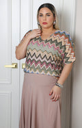 Blusa con estampado zigzag