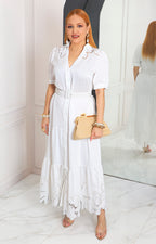 Vestido con guipur