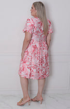 Vestido rojo estampado - VESTIDO CORTO CURVY Boutiquemirel 
