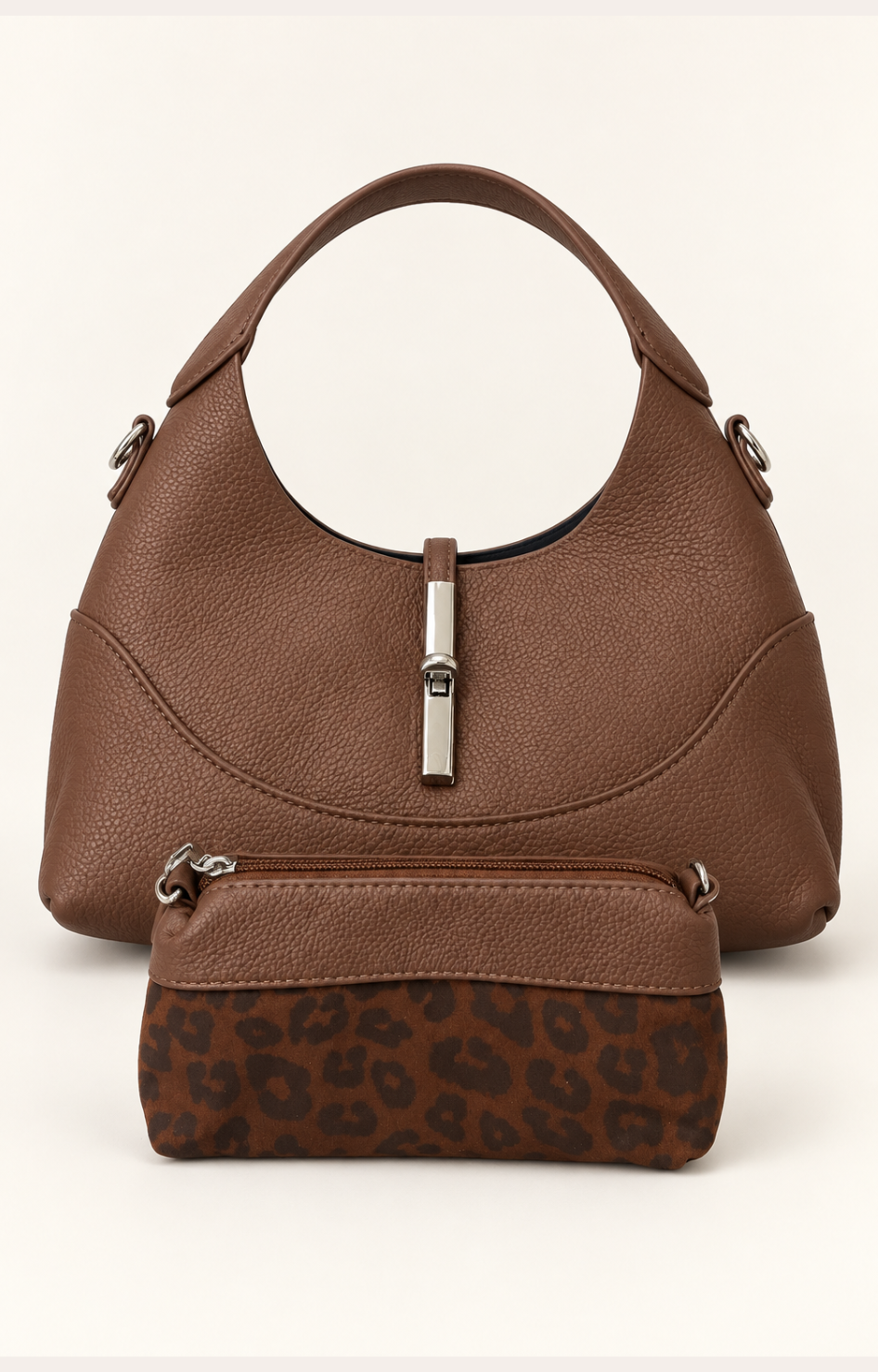 Bolsa hobo con bolsa pequeña a juego