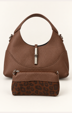 Bolsa hobo con bolsa pequeña a juego